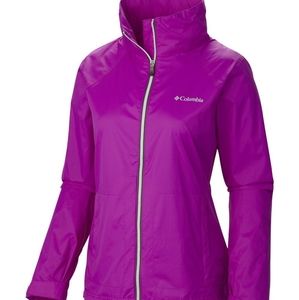 Columbia Switchback II packable jacket in Bright Plum; size small